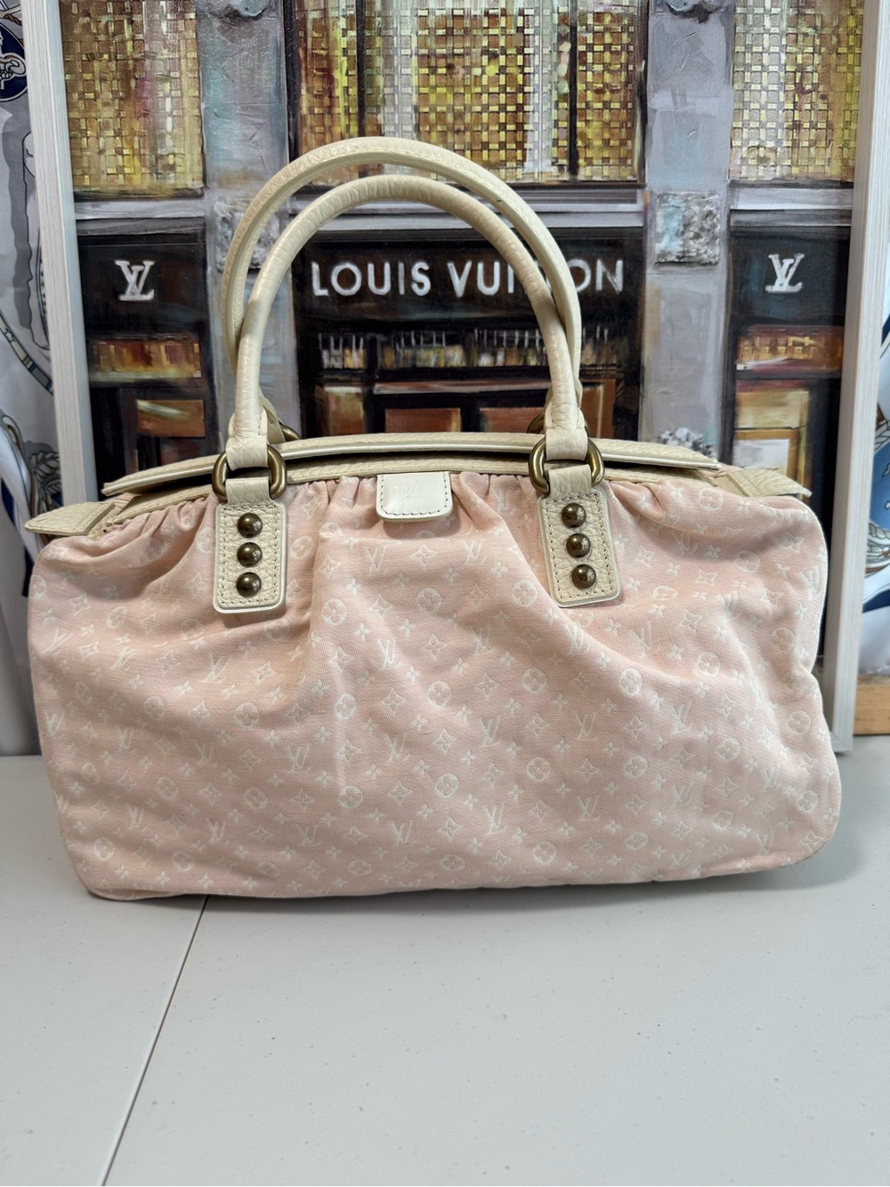 Louis Vuitton Pink Monogram Canvas Top-Handle Bag